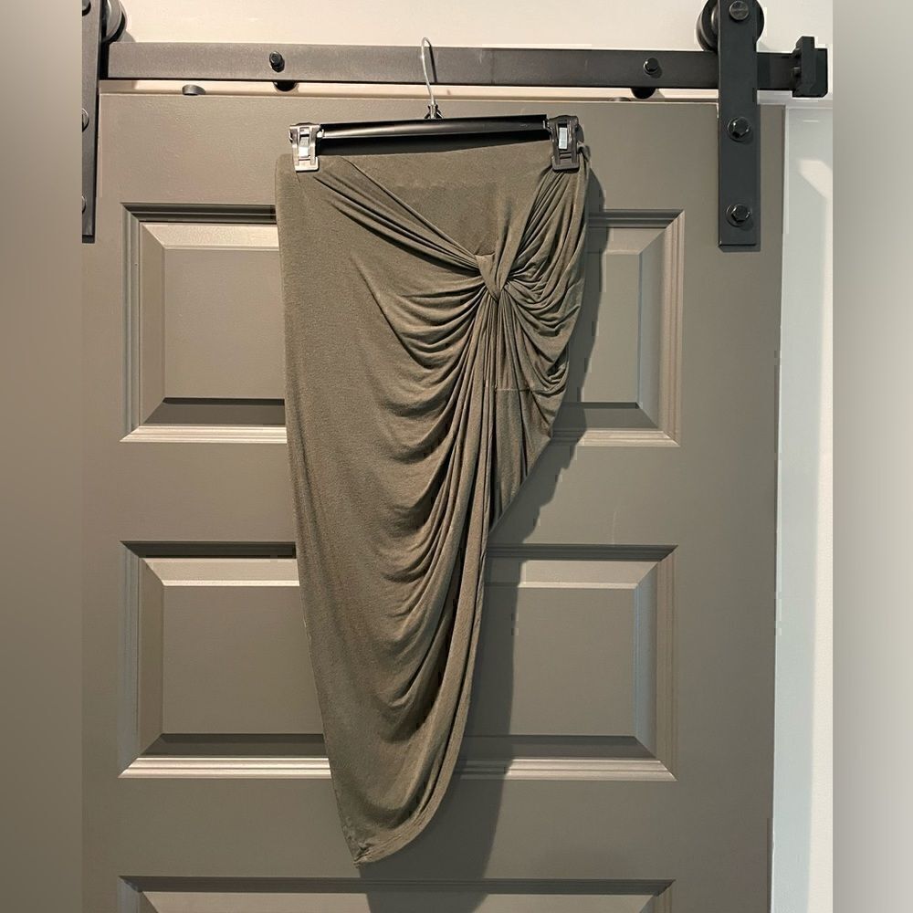 Ruched Olive Green Charlotte Russe Skirt